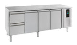 700 Kühltisch 3 Türen Und 2 Schubladen Energy Line - 2230x700x860 mm - 0,3 kW - Gastro-Bedarf24 GmbH