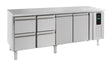 700 Kühltisch 2 Türen Und 4 Schubladen Energy Line - 2230x700x860 mm - 0,3 kW - Gastro-Bedarf24 GmbH