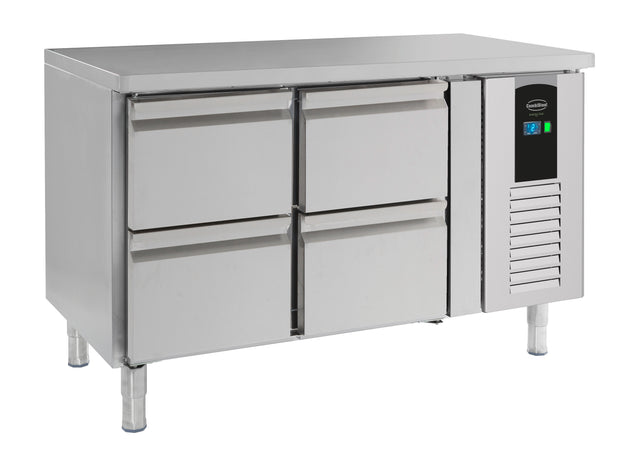 700 Kühltisch 4 Schubladen Energy Line - 1360x700x860 mm - 0,3 kW - Gastro-Bedarf24 GmbH