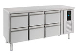 700 Kühltisch 6 Schubladen Energy Line - 1795x700x860 mm - 0,3 kW - Gastro-Bedarf24 GmbH