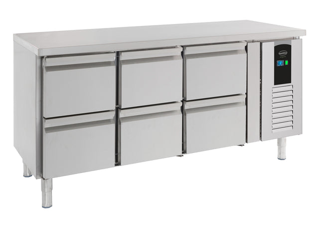 700 Kühltisch 6 Schubladen Energy Line - 1795x700x860 mm - 0,3 kW - Gastro-Bedarf24 GmbH