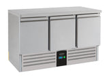 Kühltisch 3 Türen Energy Line Ausgestattet Mit Verdampfer - 1368x700x870 mm - 0,235 kW - Gastro-Bedarf24 GmbH