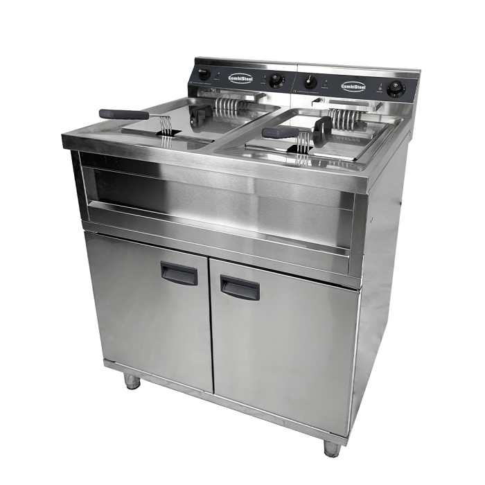 Elektro Fritteuse - 2x12 Liter - 800x700x850 mm - 12 kW