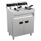 Elektro Fritteuse - 2x9 Liter - 695x530x970 mm - 6,6 kW