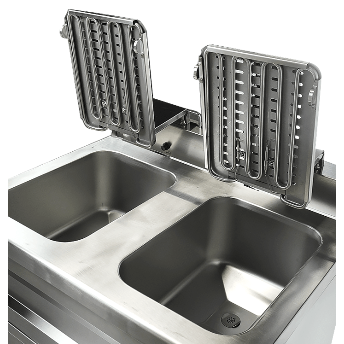 Elektro Fritteuse - 2x9 Liter - 695x530x970 mm - 6,6 kW