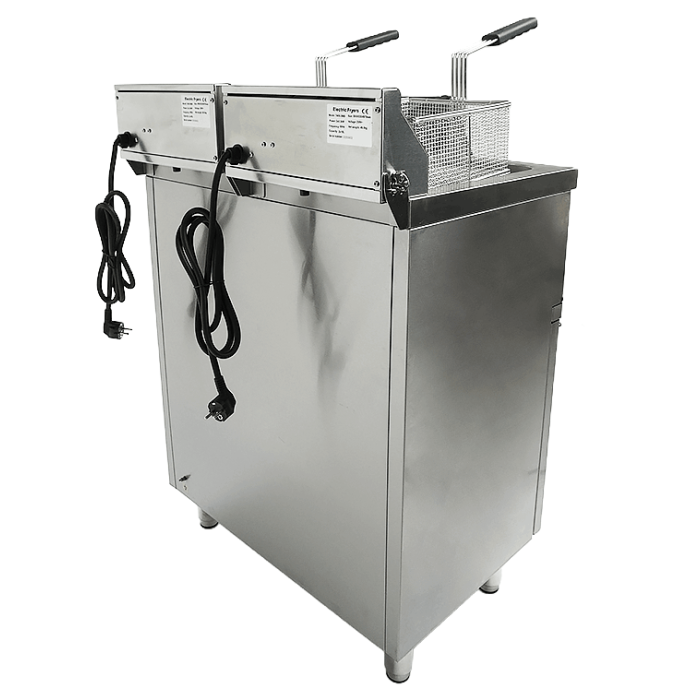 Elektro Fritteuse - 2x9 Liter - 695x530x970 mm - 6,6 kW