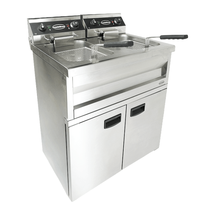 Elektro Fritteuse - 2x9 Liter - 695x530x970 mm - 6,6 kW