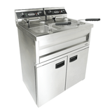 Elektro Fritteuse - 2x9 Liter - 695x530x970 mm - 6,6 kW