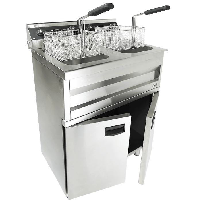 Elektro Fritteuse - 2x9 Liter - 695x530x970 mm - 6,6 kW