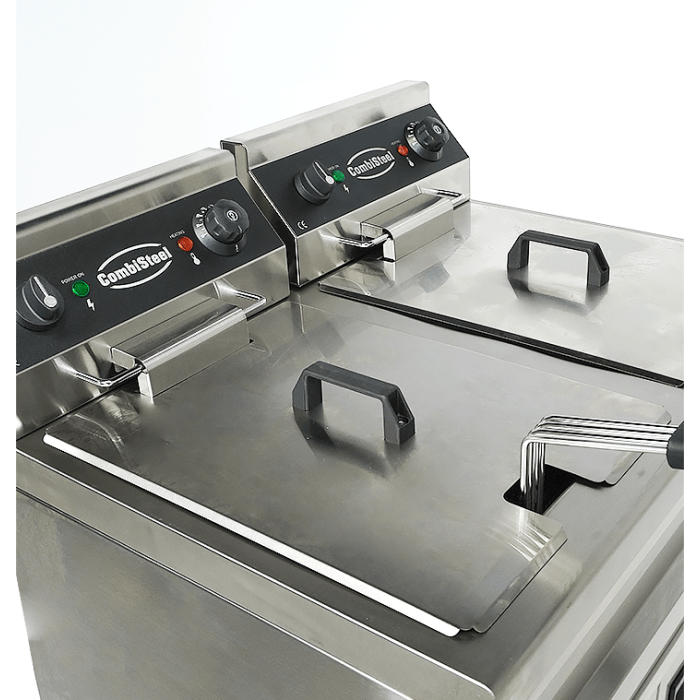Elektro Fritteuse - 2x9 Liter - 695x530x970 mm - 6,6 kW