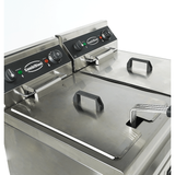Elektro Fritteuse - 2x9 Liter - 695x530x970 mm - 6,6 kW