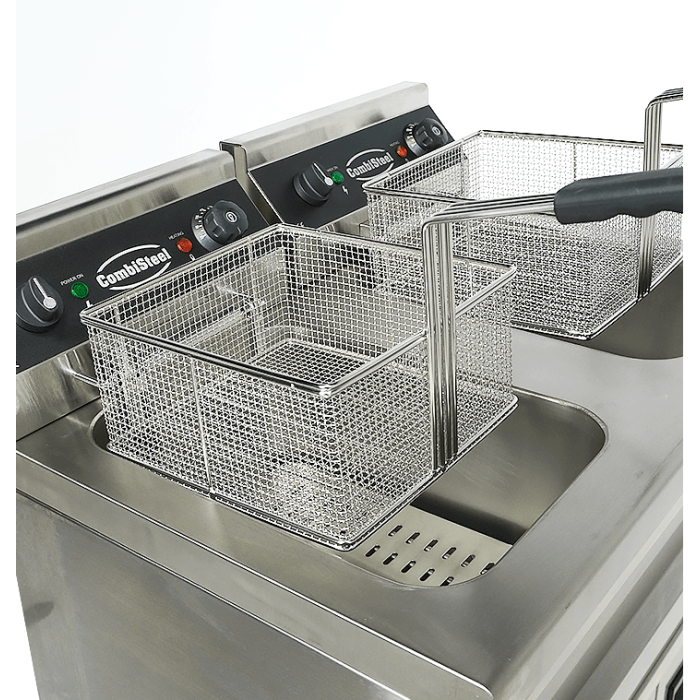Elektro Fritteuse - 2x9 Liter - 695x530x970 mm - 6,6 kW