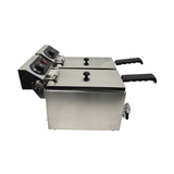 Elektro Tischfritteuse 2x4 Liter - 390x540x330 mm - 4 kw