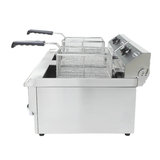 Elektro Tischfritteuse 2x10 Liter - 690x560x380 mm - 10 kW