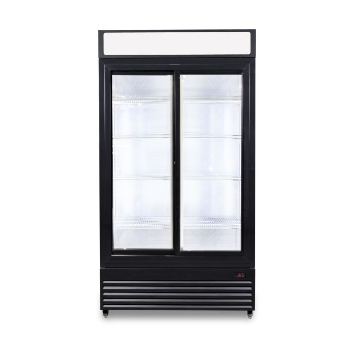 Getränkekühlschrank mit Glasschiebetüren - 750 Liter - 1120x610x1965 mm - inkl. Räder
