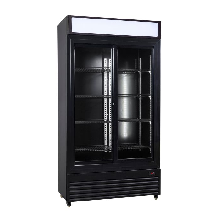 Getränkekühlschrank mit Glasschiebetüren - 780 Liter - 1120x595x2100 mm - inkl. Räder