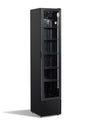Kühlschrank Glastür Schmall Schwarz NAP-150 - 390x470x1880 mm - 0.138 kW - Gastro-Bedarf24 GmbH
