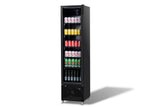 Kühlschrank Glastür Schmall Schwarz NAP-250 - 460x560x1915 mm - 0.165 kW - Gastro-Bedarf24 GmbH