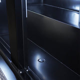 Kühlschrank 2 Glastüren Schwarz NAP-850 - 1120x597x2110 mm - 0.4 kW - Gastro-Bedarf24 GmbH