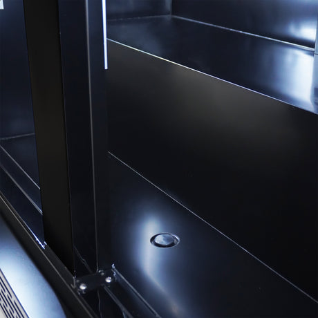 Kühlschrank 2 Glastüren Schwarz NAP-850 - 1120x597x2110 mm - 0.4 kW - Gastro-Bedarf24 GmbH
