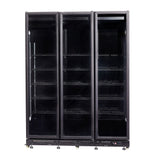 Getränkekühlschrank mit 3 Türen - Schwarz - 1200 Liter - 1600x600x2100 mm - inkl. Räder und Türheizung