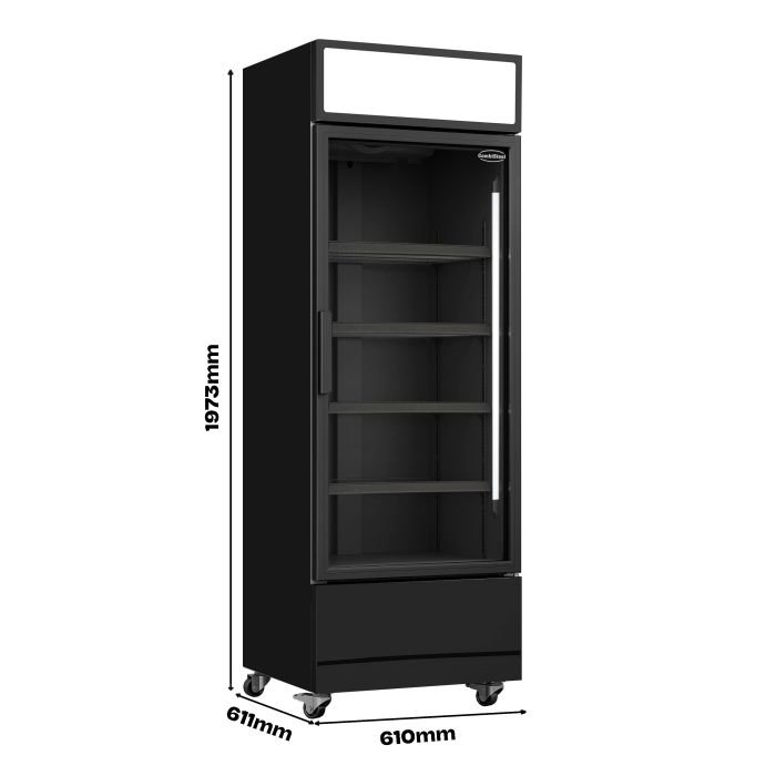 Getränkekühlschrank 1 Tür - 360 Liter - 610x610x1973 mm inkl. Räder