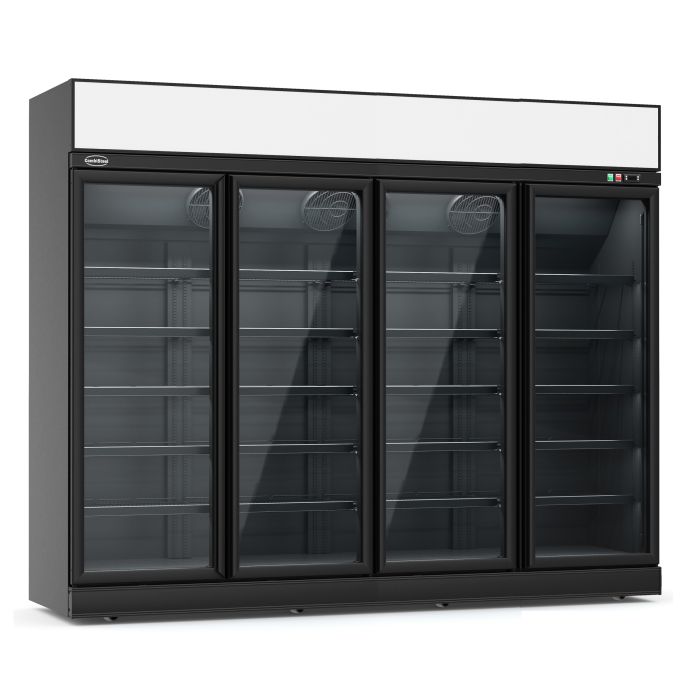 Kühlschrank 4 Glastüren - Schwarz - 2060 Liter - 2508x710x2092 mm