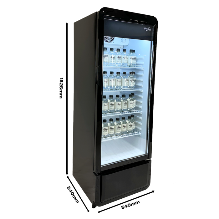 Getränkekühlschrank 1 Tür - 280 Liter - Schwarz - 540x560x1725 mm