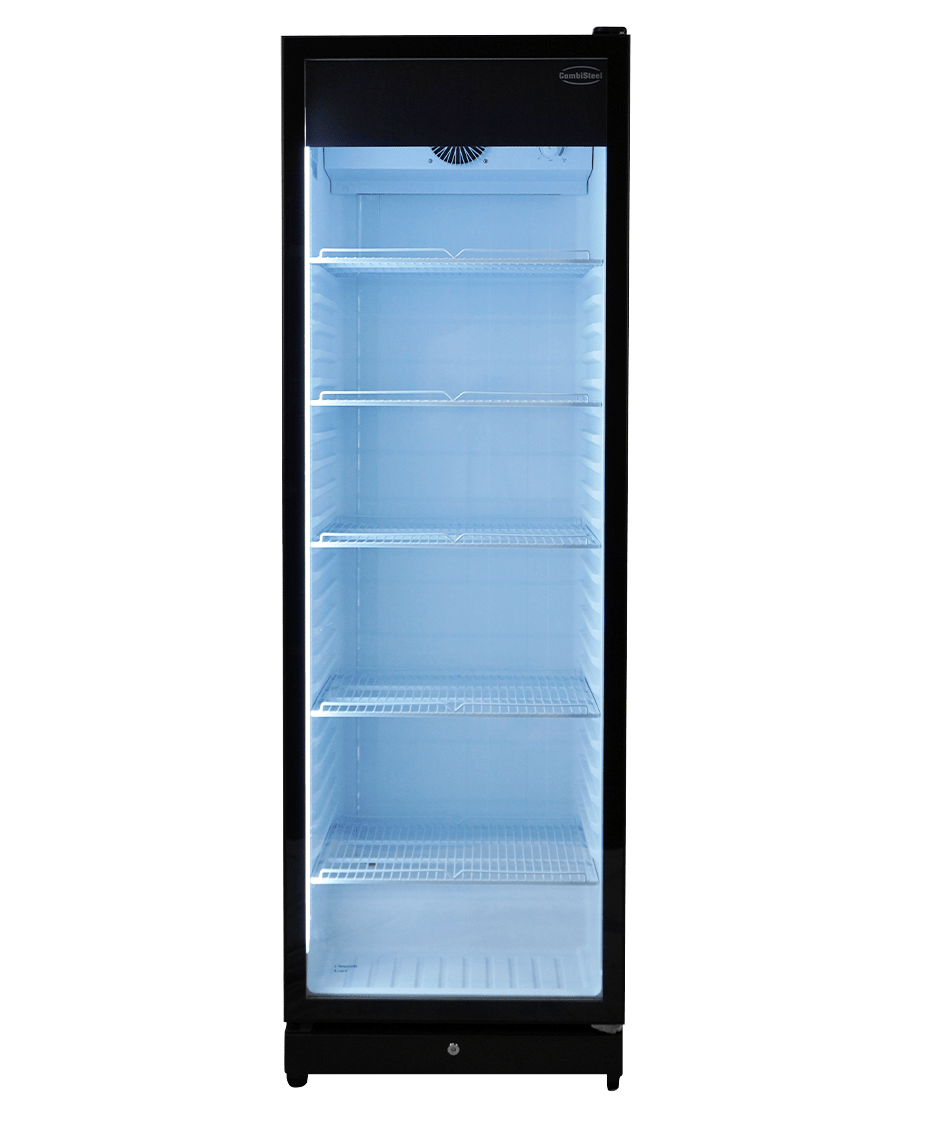 Kühlschrank 1 Glastür PIB-360R - 595x585x1864 mm - 0,32 kW - Gastro-Bedarf24 GmbH