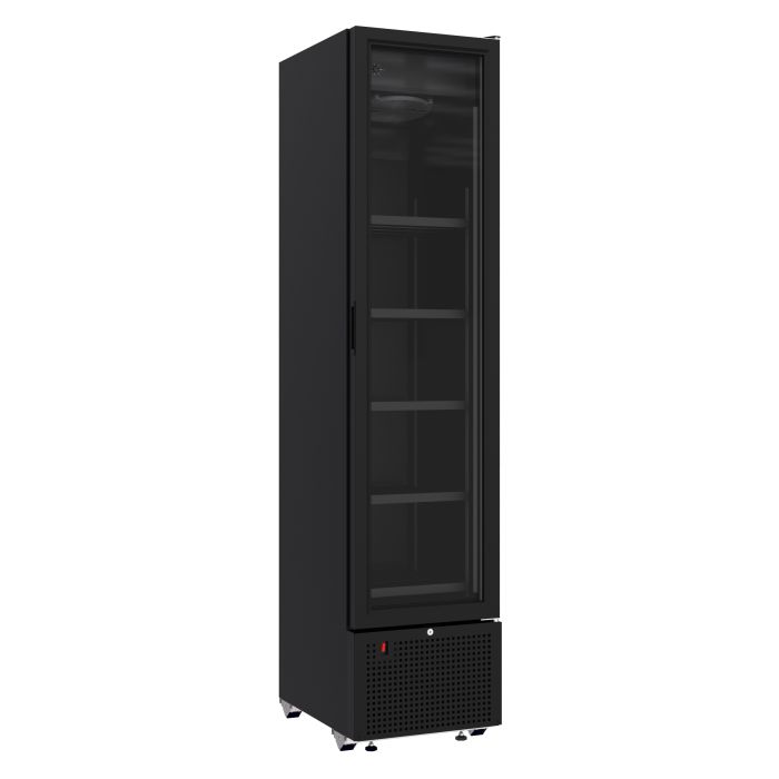 Getränkekühlschrank - 1 Glastür - Schwarz - 348 Liter - 450x656x2024 mm