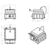Waffeleisen - 1 Platte - 2,2 kW - 300x320x300 mm