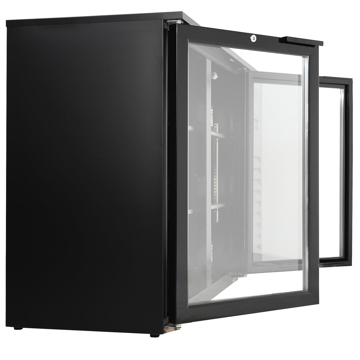 Barkühler 2 Glastüren Schwarz 305L - 1434x520x860 mm - 0,25 kW - Gastro-Bedarf24 GmbH