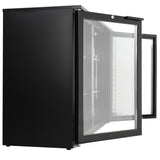 Barkühler 2 Glastüren Schwarz 305L - 1434x520x860 mm - 0,25 kW - Gastro-Bedarf24 GmbH