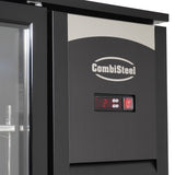 Barkühler 4 Glastüren Schwarz 636L - 2542x520x860 mm - 0,345 kW - Gastro-Bedarf24 GmbH
