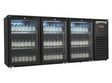 Barkühler 3 Glastüren Schwarz 470L - 1988x520x860 mm - 0,285 kW - Gastro-Bedarf24 GmbH