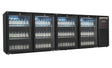 Barkühler 4 Glastüren Schwarz 636L - 2542x520x860 mm - 0,345 kW - Gastro-Bedarf24 GmbH