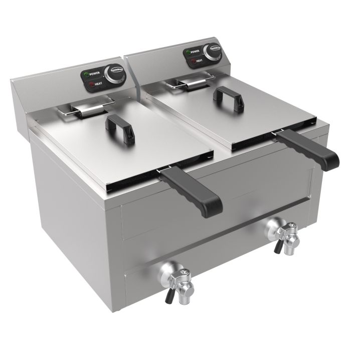 Elektro Tischfritteuse - 2x8 Liter - 620x545x405 mm - 6 kW