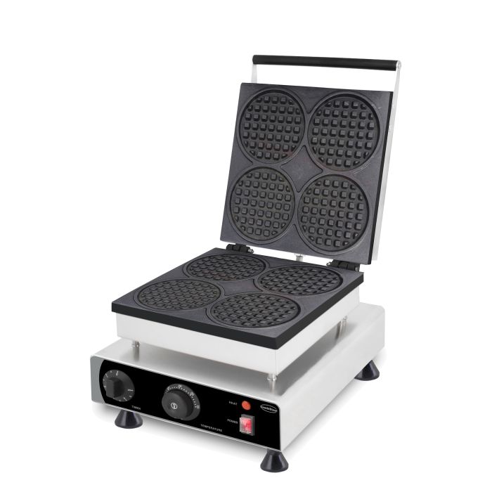 Waffeleisen - 4 Stück - Rund - 1,75 kW - 305x430x505 mm