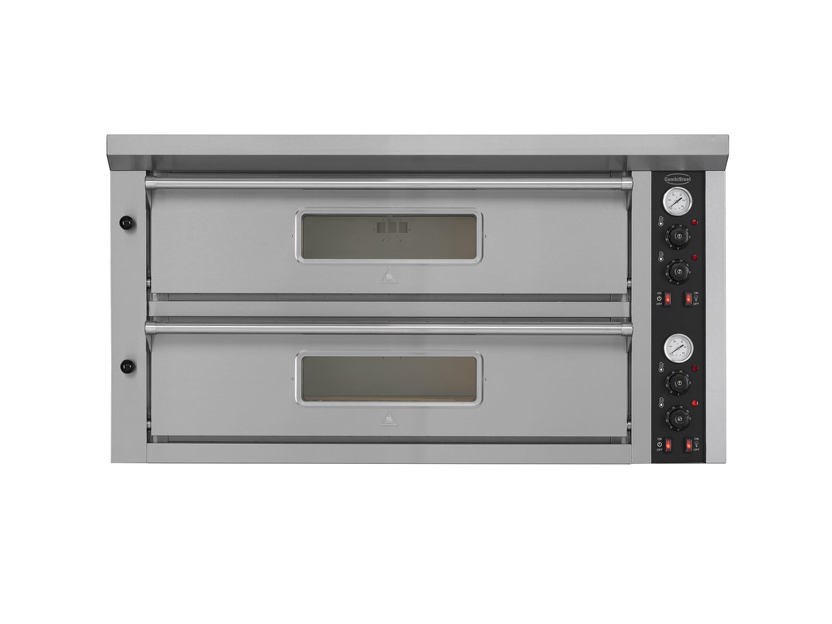 Elek. Pizzaöfen Doppelt 2 X 6 - 1370x880x765 mm - 13.2 kW - Gastro-Bedarf24 GmbH