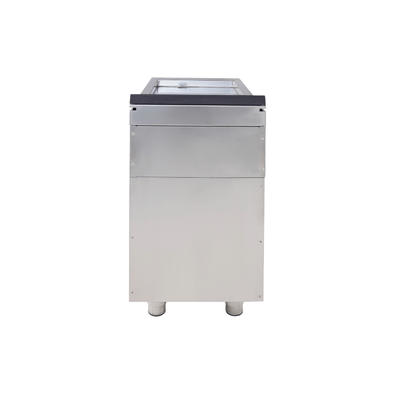 VIRTUS - Elektro Grillplatte mit offener Unterbau - Verchromt - 5,4 kW - 400x730x870 mm