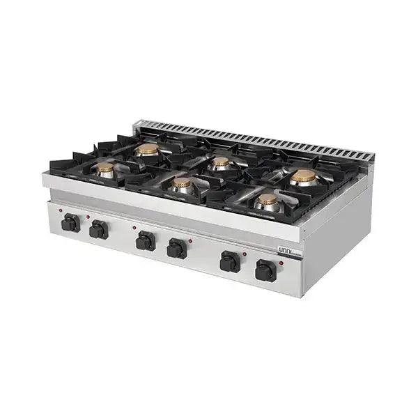 Sobë me gaz - 1200x700x350 mm – 46.5 kW – 6 zona gatimi 
