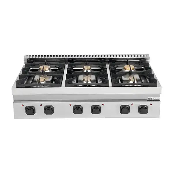 Sobë me gaz - 1200x700x350 mm – 46.5 kW – 6 zona gatimi 