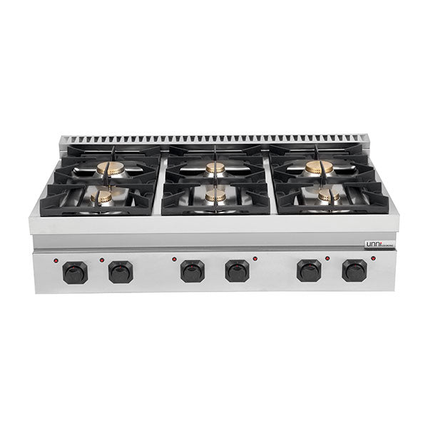 Gasherd - 1200x700x350 mm – 46.5 kW – 6 Kochstellen