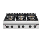 Gasherd - 1200x700x350 mm – 46.5 kW – 6 Kochstellen