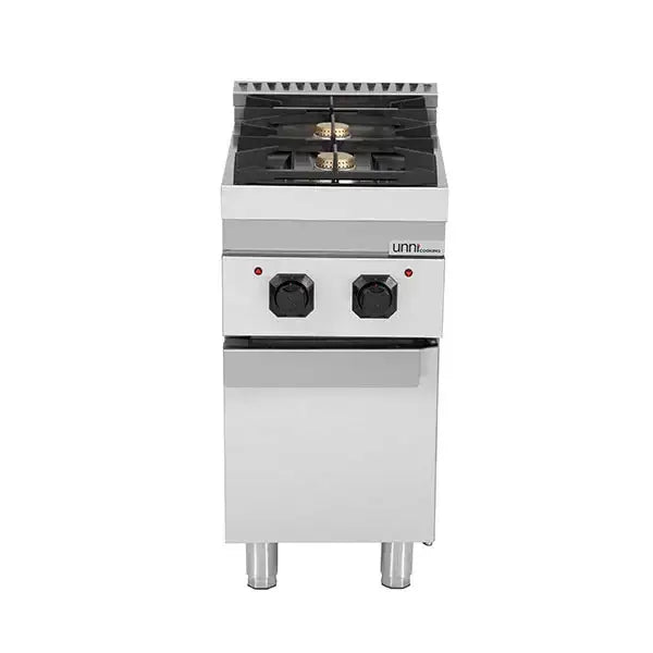 Gas stove with doors - 400x700x850/900 mm – 13 kW – 2 cooking zones