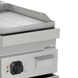 Elektrische Grillplatte - 400x700x850/900 mm - Gerillt - 4,5 kW