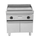 Elektrische Grillplatte - 800x700x850/900 mm - Gerillt - 9 kW