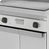 Elektrische Grillplatte - 800x700x850/900 mm - Gerillt - 9 kW