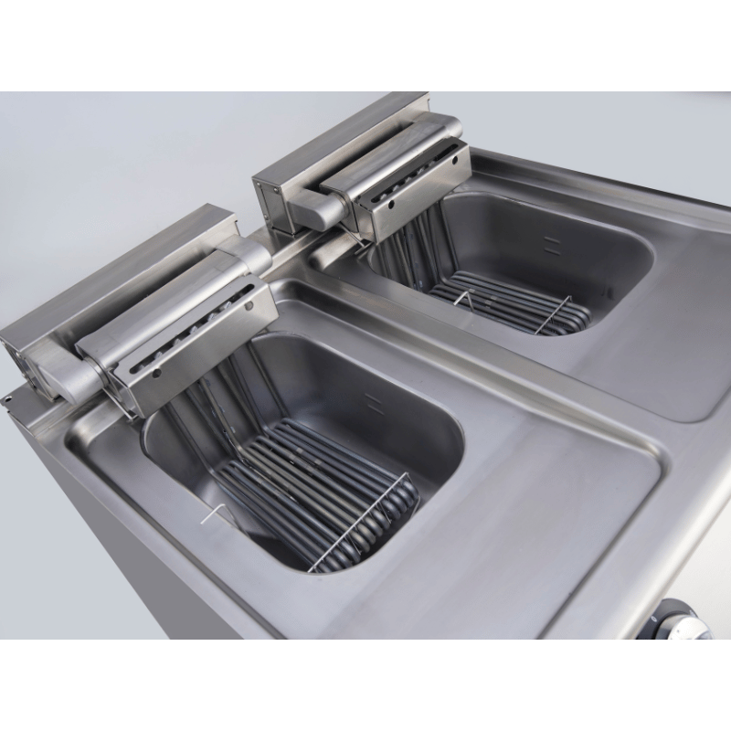 VIRTUS Elektro-Fritteuse - 2x 10 Liter - 18 kW - 800x730x870 mm
