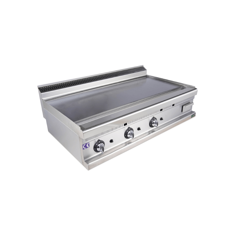 Gas-Grillplatte - Glatt - 1200x700x850 mm - 24 kW
